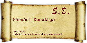 Sárvári Dorottya névjegykártya