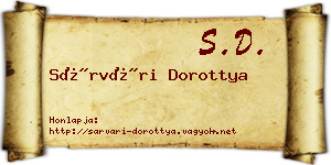 Sárvári Dorottya névjegykártya