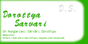 dorottya sarvari business card