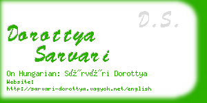 dorottya sarvari business card